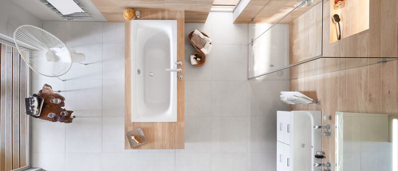 Badezimmer Draufsicht
