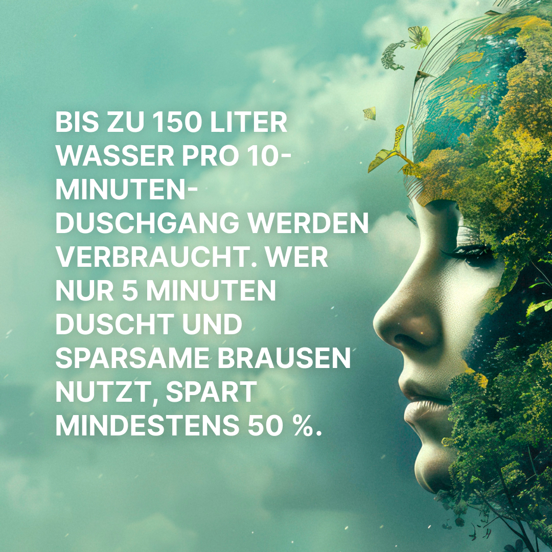 Bild Frauenkopf Natur mit Text